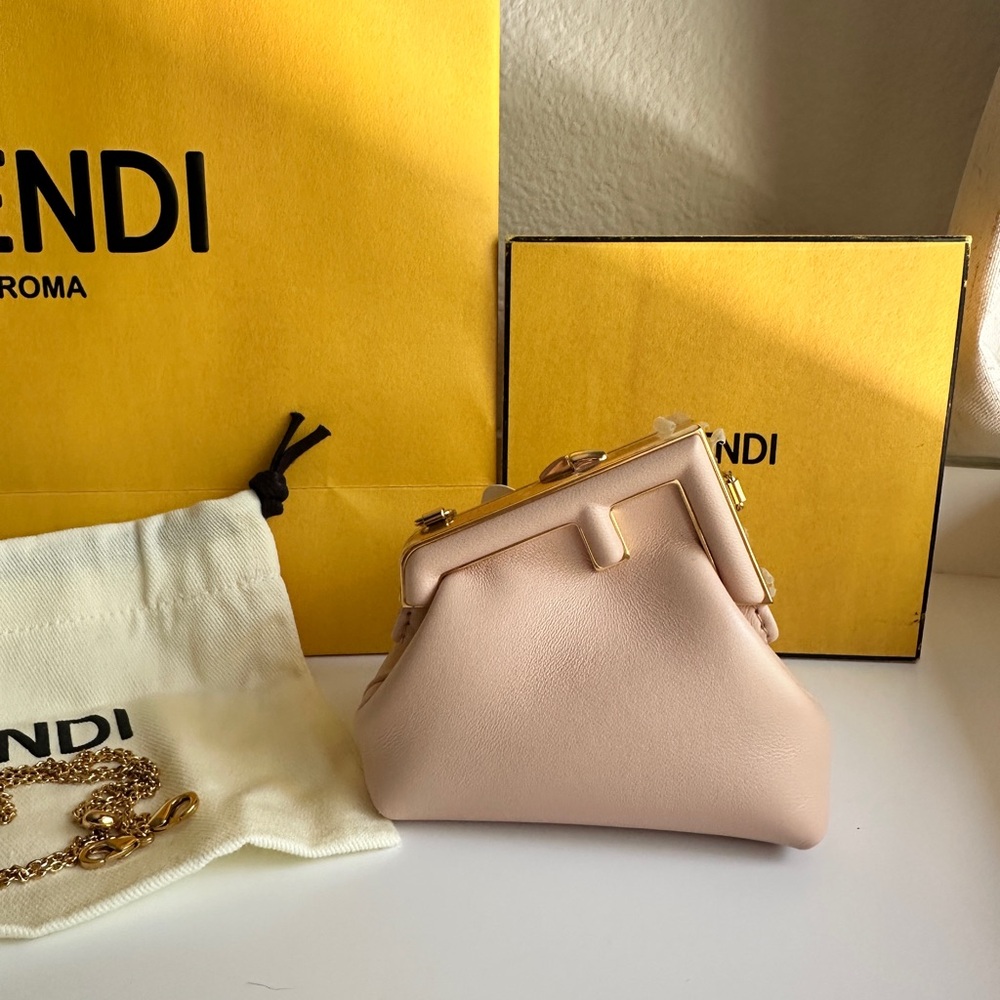 SOLD ❌ NWT Fendi First Powder Pink Micro Nano Bag
